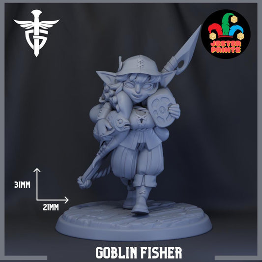Goblin Fisher | Medium | Twin Goddess Miniatures | Scout | Rogue | 8k Resin Quality 3D Printed Miniature | Dungeons and Dragons | TTRPG