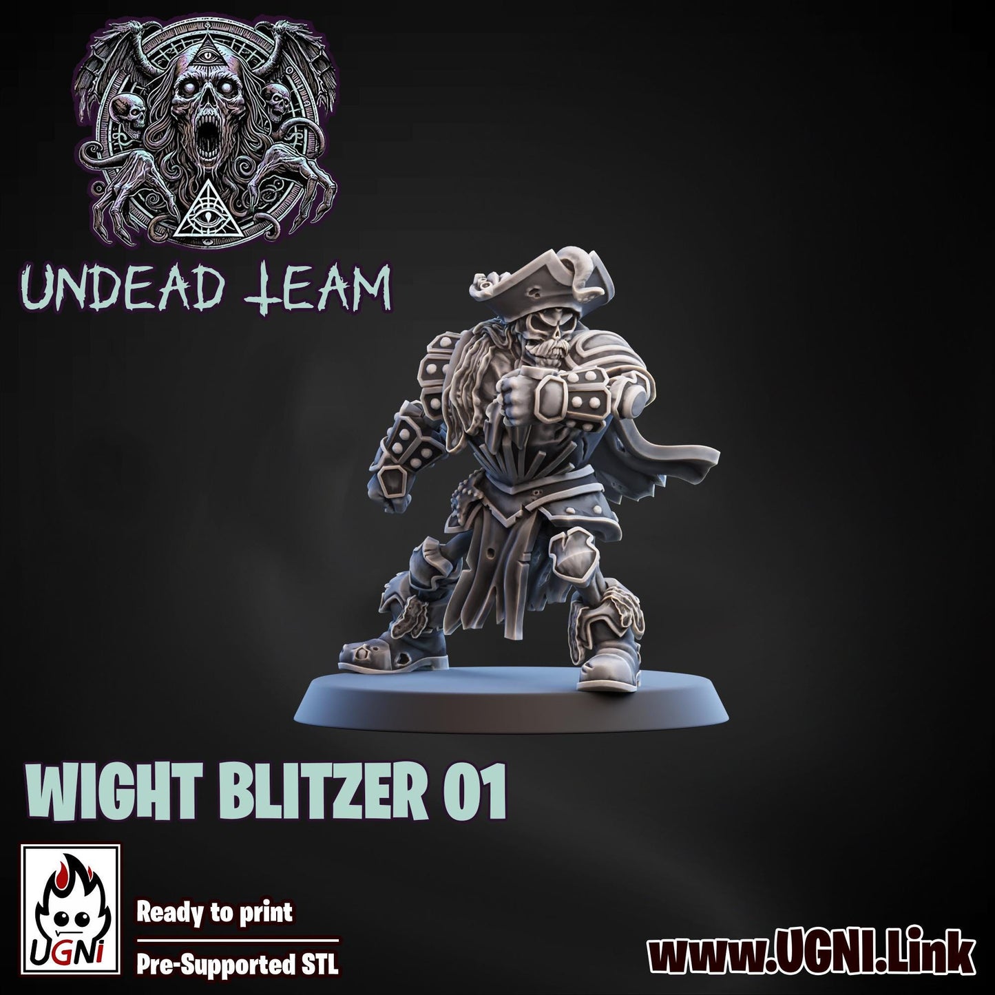 Undead Team Booster Pack | 8 Models | Fantasy Football | Ugni Miniatures