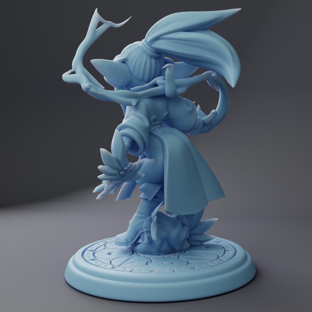 Gob | Frostfire Mage | Goblin Mage | 32mm and 75mm | Medium |  Dungeons and Dragons | TTRPG | Twin Goddess Miniatures | 8K Quality