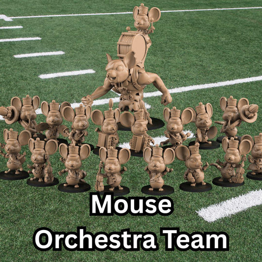 Mouse Orchestra Team | Fantasy Football | Crosslances | 8K Resin Quality | Dungeons and Dragons | TTRPG