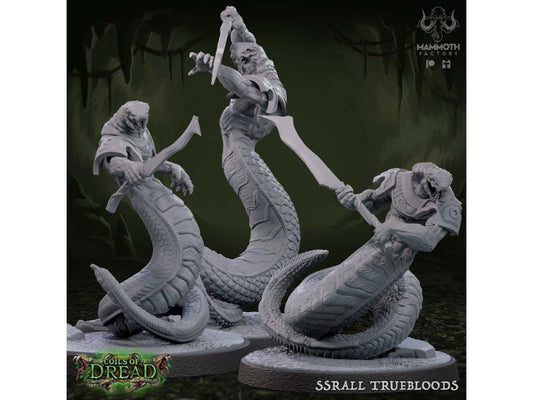 Ssrall Truebloods | Yuan-Ti Abomination | Large | 50mm Base | Dungeons and Dragons | 8k Resin Quality | Coils of Dread | Mammoth Factory