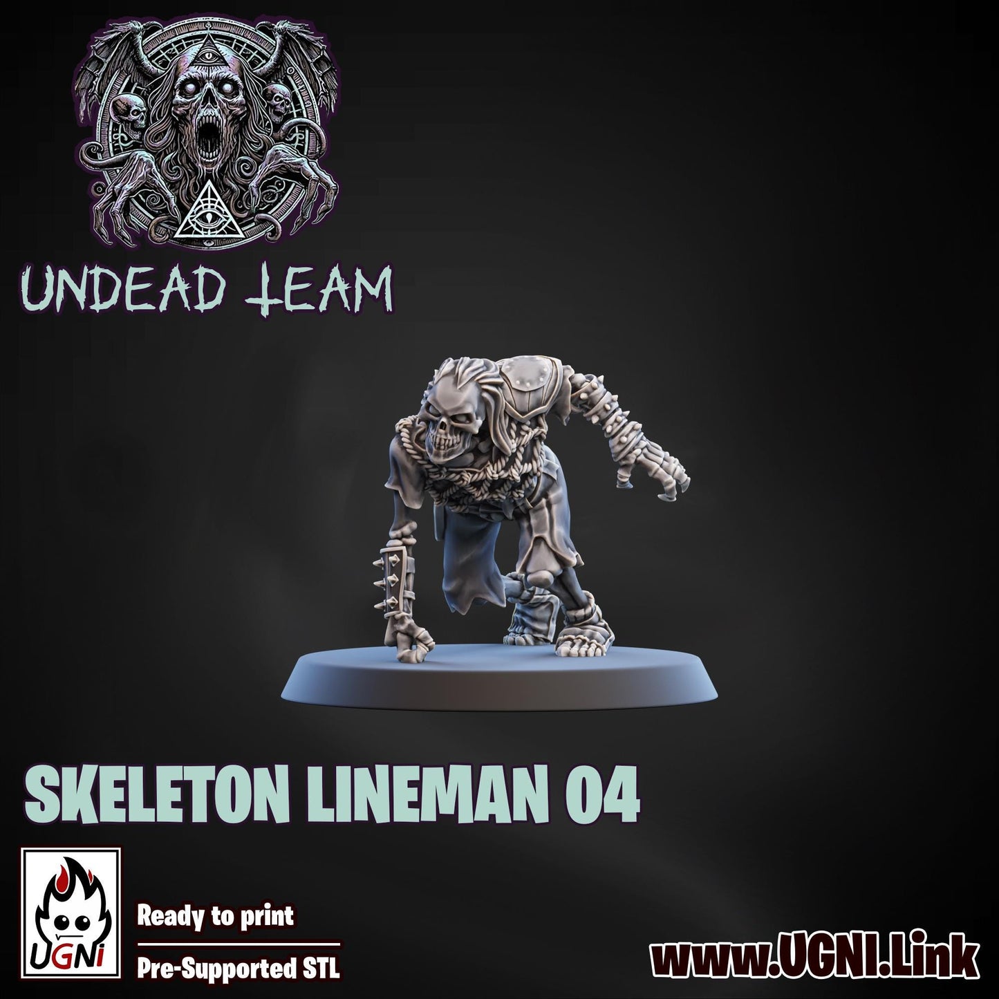 Undead Team Booster Pack | 8 Models | Fantasy Football | Ugni Miniatures