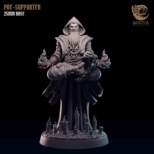 Arokhenes Recluse | 25mm Base | Warlock | Sorcerer | Goetia Miniatures | Madhouse | Dungeons and Dragons | 8k Quality 3D Printed Miniature