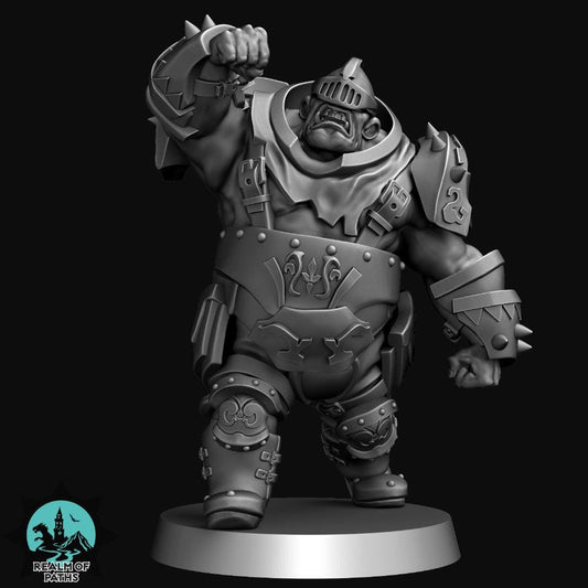 Noble Ogre | Big Guy | Star Player | Noble Team | Fantasy Football | Realm of Paths | Dungeons and Dragons | Resin Printed Miniature