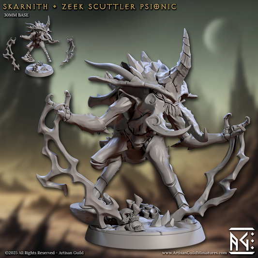 a statue of a demon with horns and claws