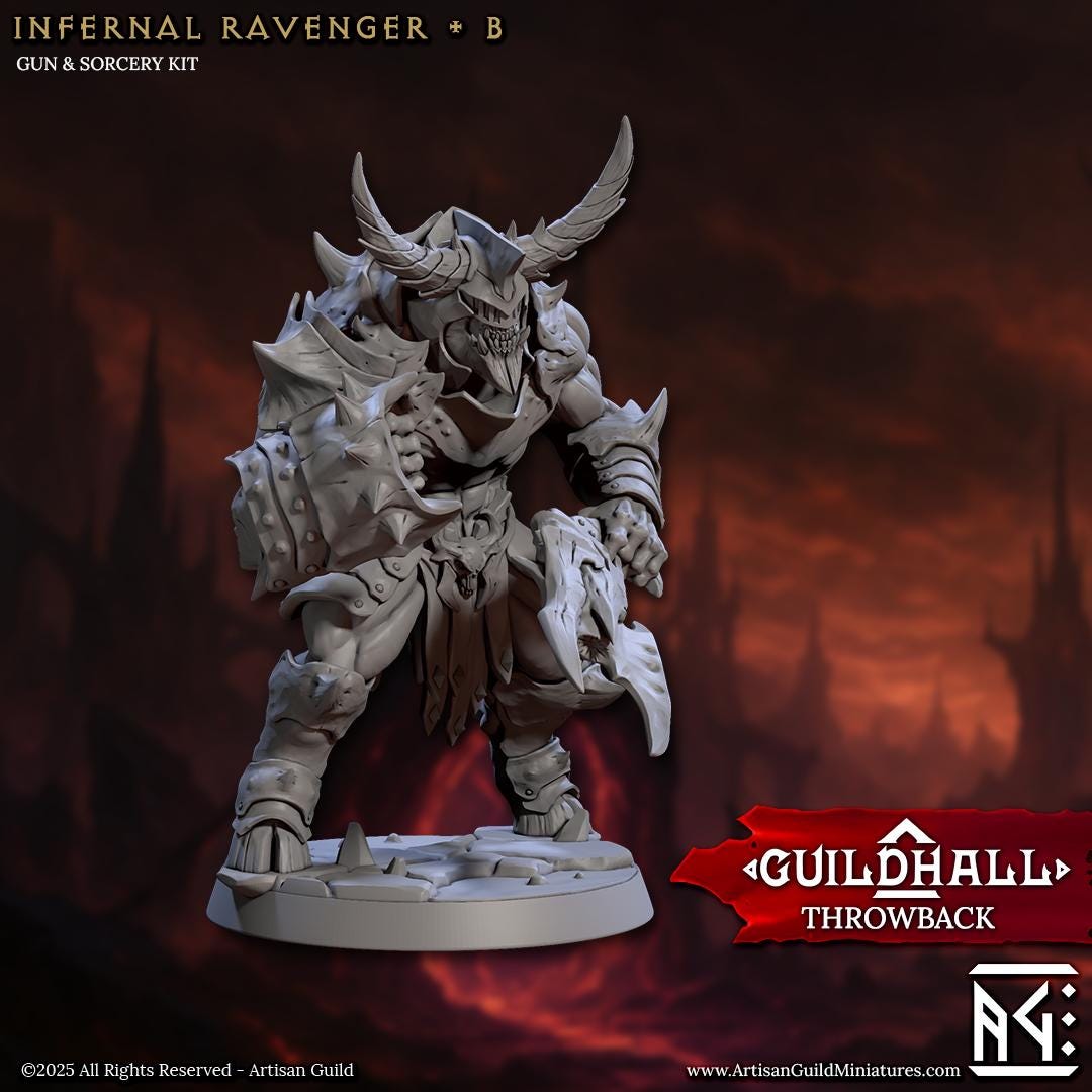 Infernal Ravagers | Demon Troops | Guns and Sorcery | Medium | 30mm Base | The Infernal Legion | Artisan Guild | Dungeons and Dragons