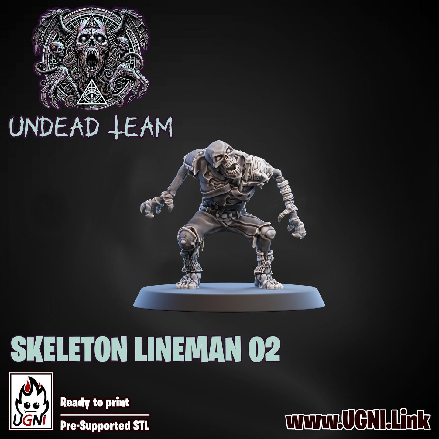 Undead Team Booster Pack | 8 Models | Fantasy Football | Ugni Miniatures