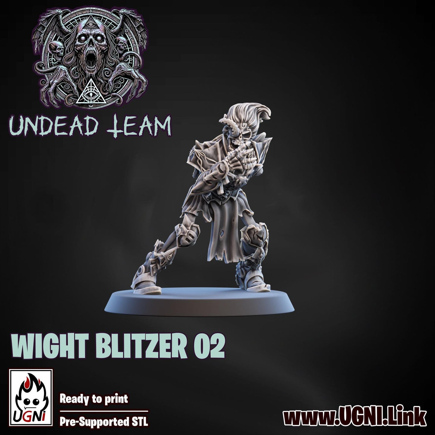 Undead Team Booster Pack | 8 Models | Fantasy Football | Ugni Miniatures