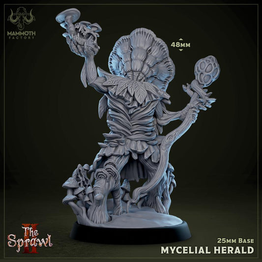 Mycelial Herald | Myconid Priest| Medium | 25mm Base | Medium | Dungeons and Dragons | 8k Resin Quality | The Sprawl 2 | Mammoth Factory