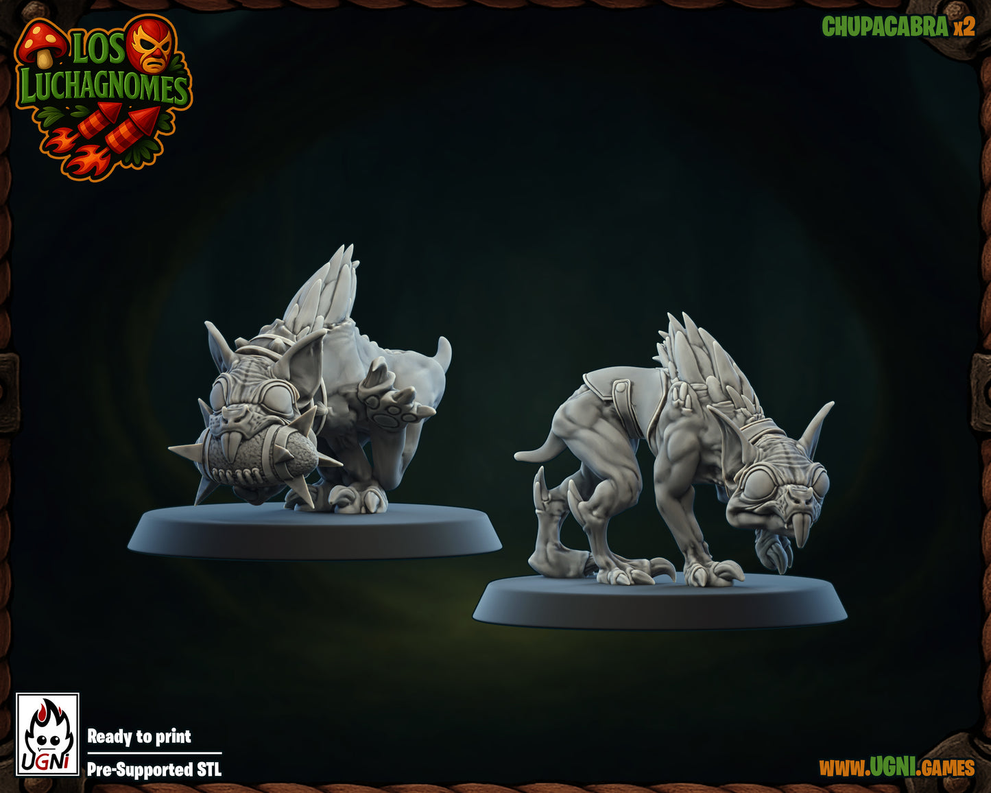 Luchagnome Team | Stunty Luchadores | Stunty | Fantasy Football | Ugni Miniatures | 12k Resin Quality