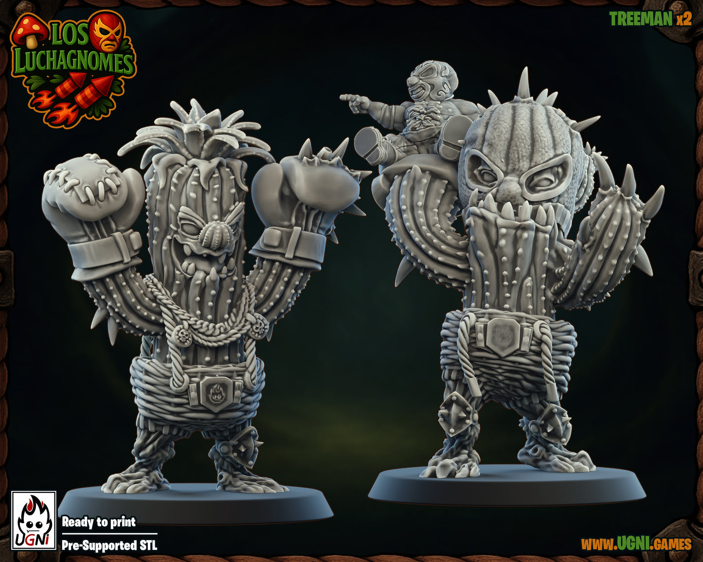 Luchagnome Team | Stunty Luchadores | Stunty | Fantasy Football | Ugni Miniatures | 12k Resin Quality