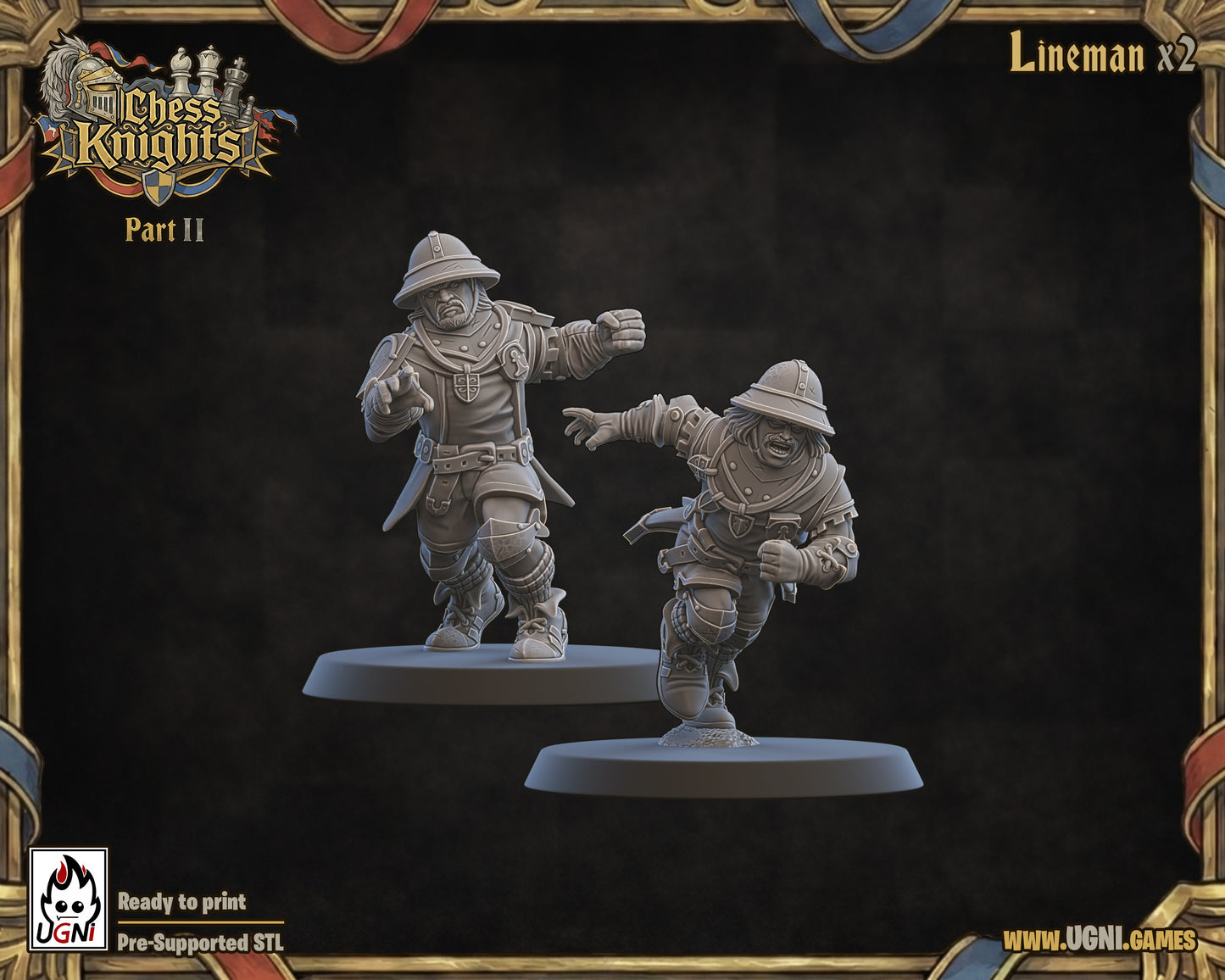 Chess Knights | Knightly Order Team | Fantasy Football | Ugni Miniatures