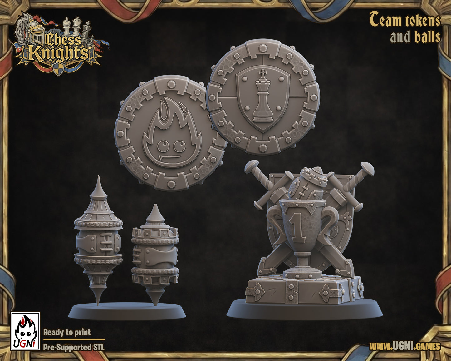 Chess Knights | Knightly Order Team | Fantasy Football | Ugni Miniatures