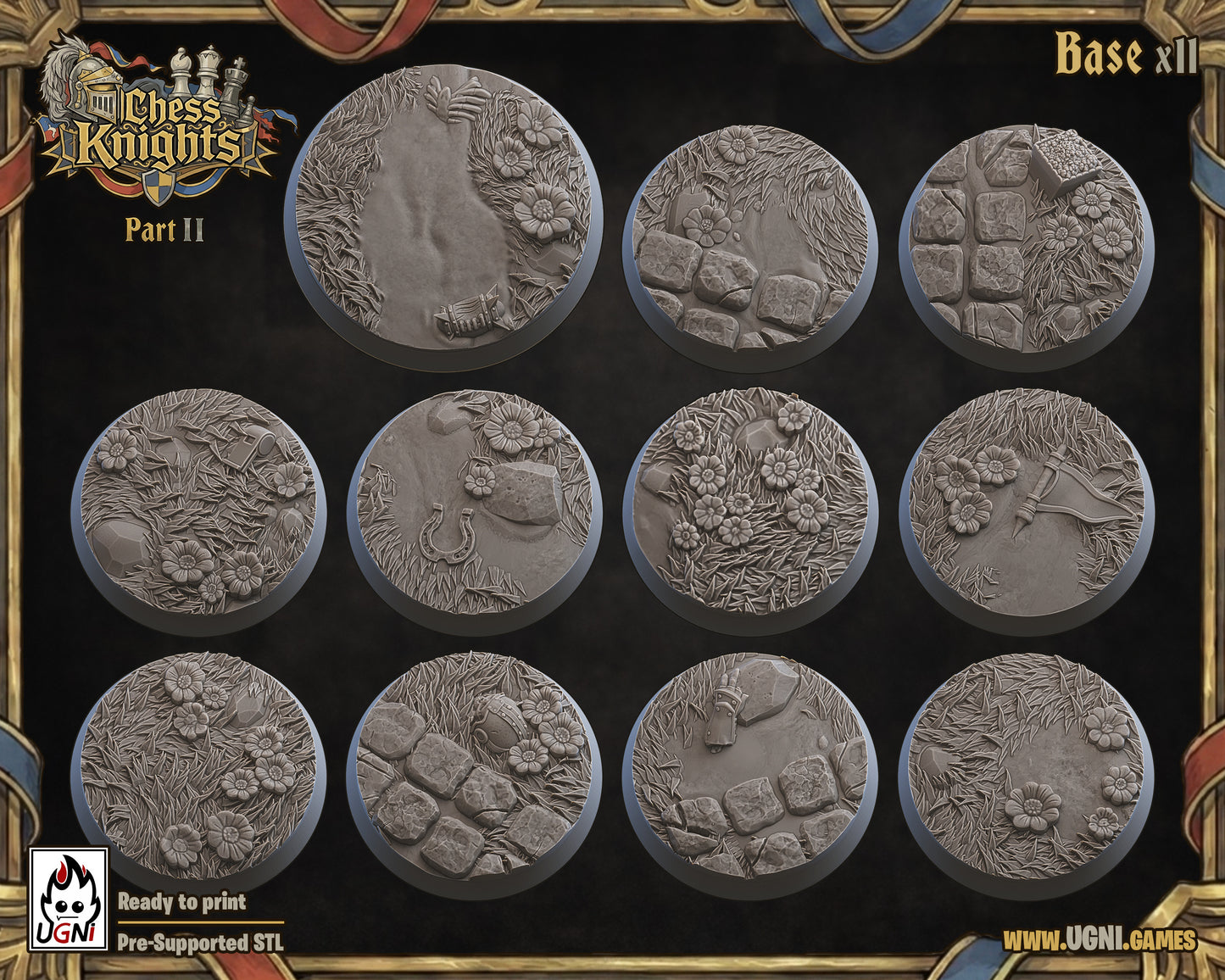 Chess Knights | Knightly Order Team | Fantasy Football | Ugni Miniatures