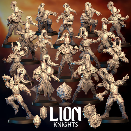 Lion Knights | Noble Elf Team | Fantasy Football | Punga Miniatures