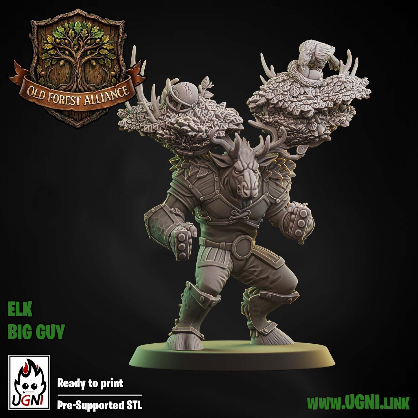 Old Forest Alliance Team | Fantasy Football | Ugni | Dungeons and Dragons | TTRPG | 8K 3D Resin Printed Miniature (Copy)