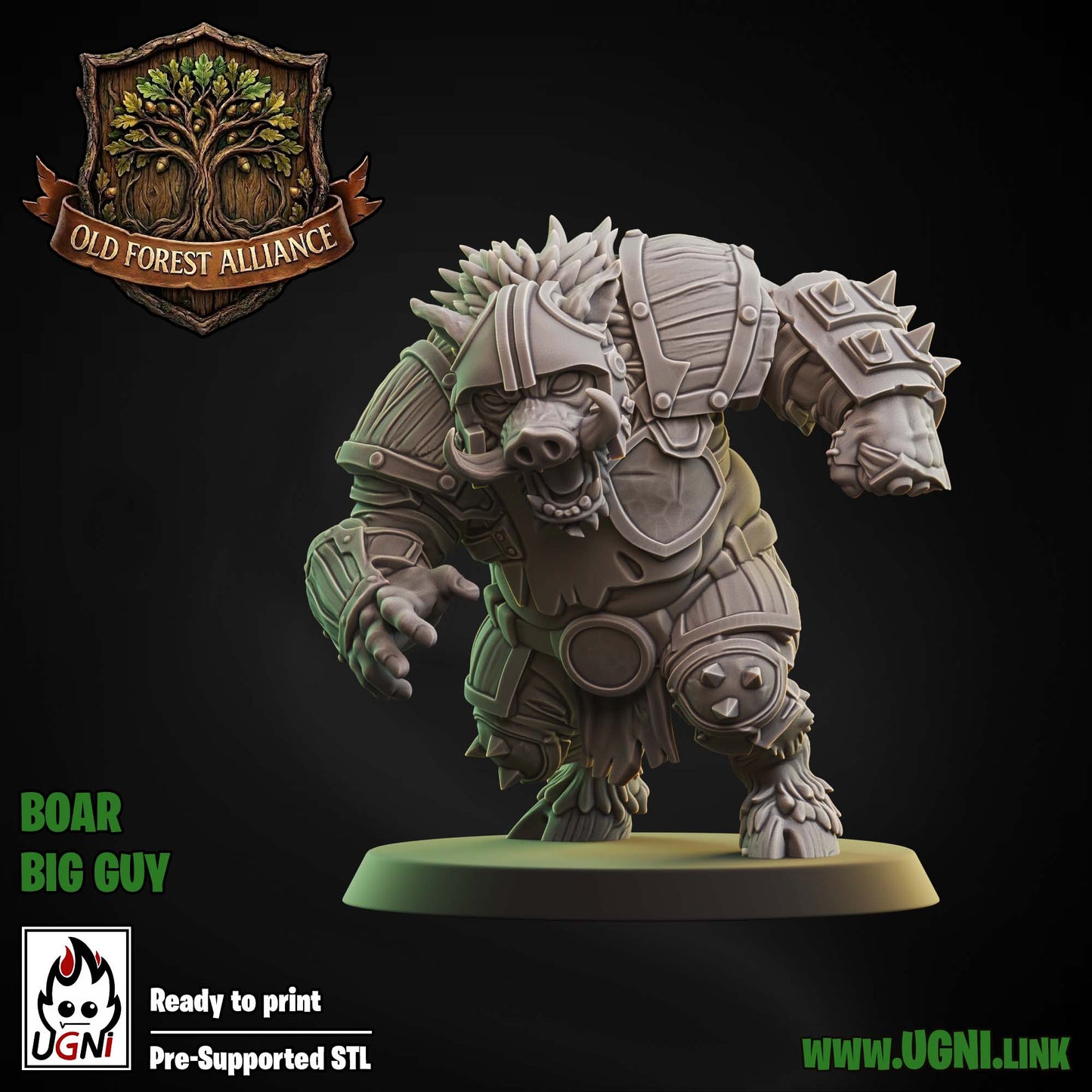 Old Forest Alliance Team | Fantasy Football | Ugni | Dungeons and Dragons | TTRPG | 8K 3D Resin Printed Miniature (Copy)