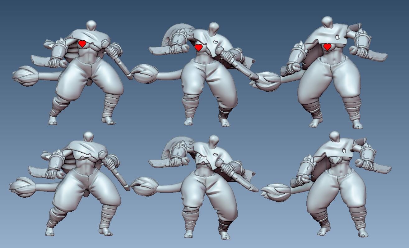 Cave Tribe | NSFW Option | Medium | 32mm | Gaz Minis | Dungeons and Dragons | TTRPG | Miniature