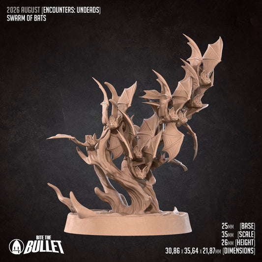 The image is a 3D rendering of a bat-like creature, possibly a bat-like monster or a bat-like insect, with multiple bat-like figures attached to it. The creature appears to be made of a light-colored material, possibly wood or clay, and is displayed against a dark background. The image does not contain any text or descriptive phrases, and it does not depict a scene or a specific location.