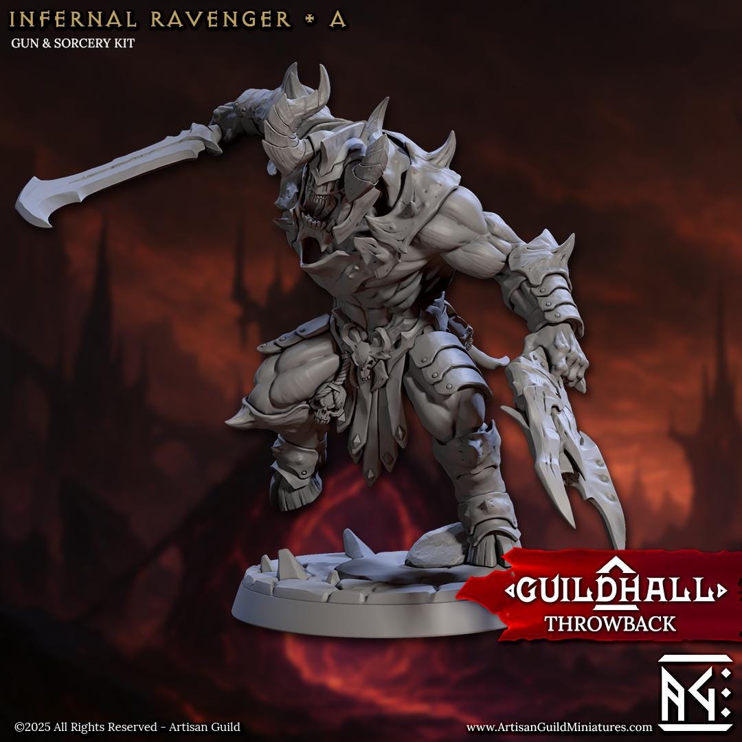 Infernal Ravagers | Demon Troops | Guns and Sorcery | Medium | 30mm Base | The Infernal Legion | Artisan Guild | Dungeons and Dragons