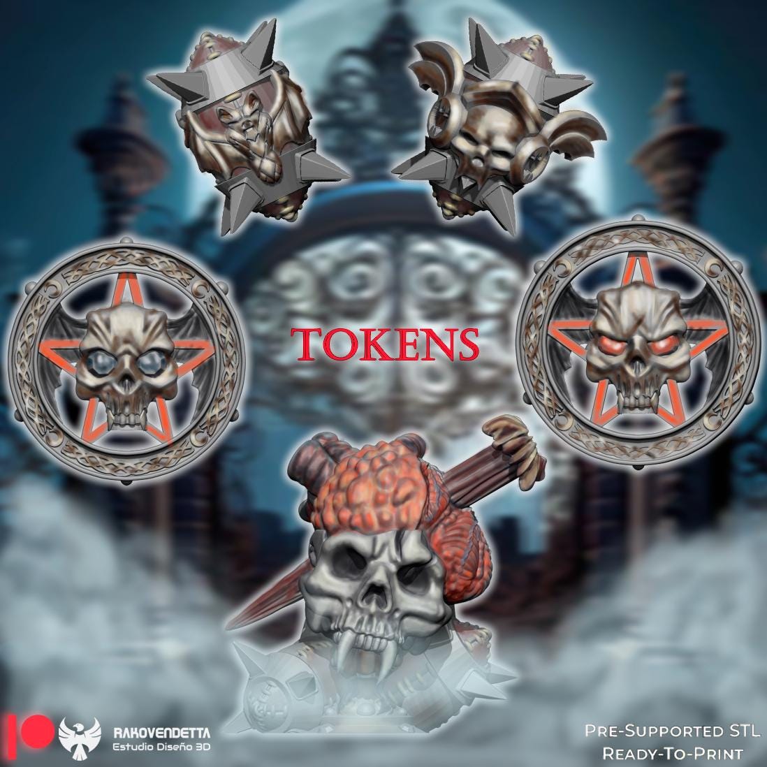 Vampire Team | Fantasy Football | Txarli Factory | 3D Printed Miniature | 8K Quality Resin | Bases Included | TTRPG