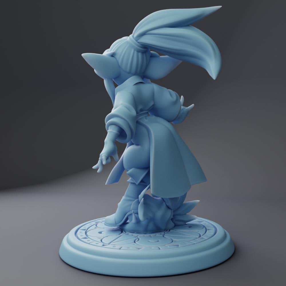 Gob | Frostfire Mage | Goblin Mage | 32mm and 75mm | Medium |  Dungeons and Dragons | TTRPG | Twin Goddess Miniatures | 8K Quality