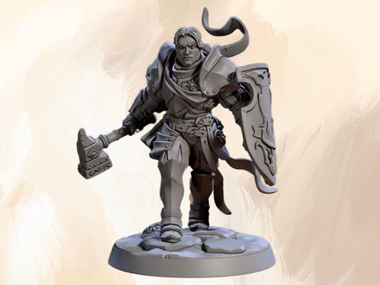 Alek the Hammer | Wandering Errant | Medium | 32mm | Paladin | Fighter | Knight | Temple of Arba | Artisan Guild | Dungeons and Dragons