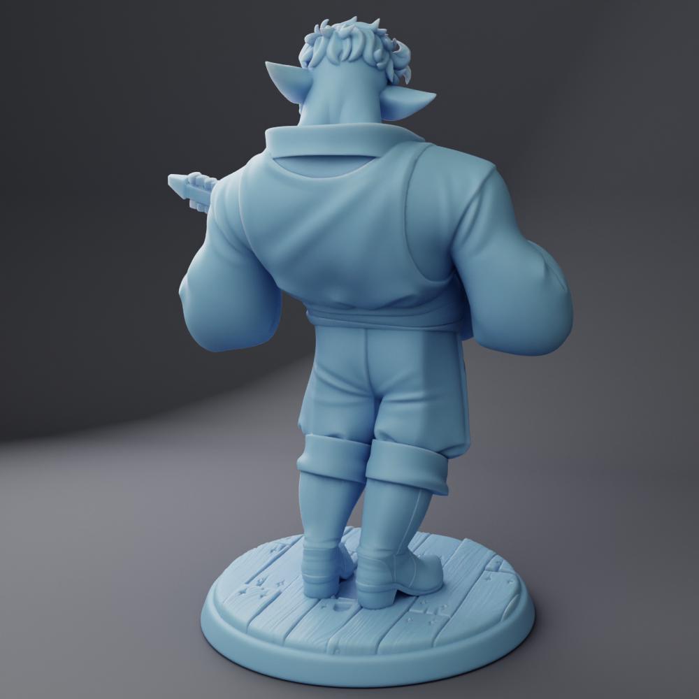 Durn | Firbolg Bard | 32mm and 75mm | Medium |  Dungeons and Dragons | TTRPG | Twin Goddess Miniatures | 3D Printed Miniature | 8K Quality