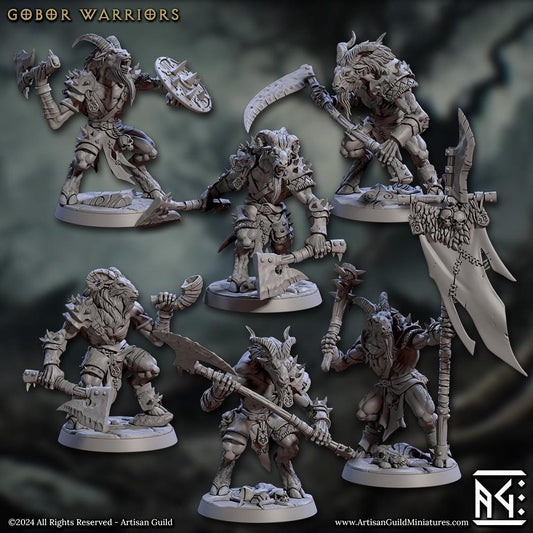 Gobor Warriors | Medium | 30mm Base | 32mm | Rise of the Beastmen | Artisan Guild | Dungeons and Dragons | Fantasy Battles
