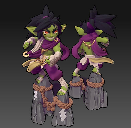 Saru | Goblin Monk | Medium | Dungeons and Dragons | Pathfinder | Adventurer | Twin Goddess Miniatures | 3D Resin Printed | 8K Quality
