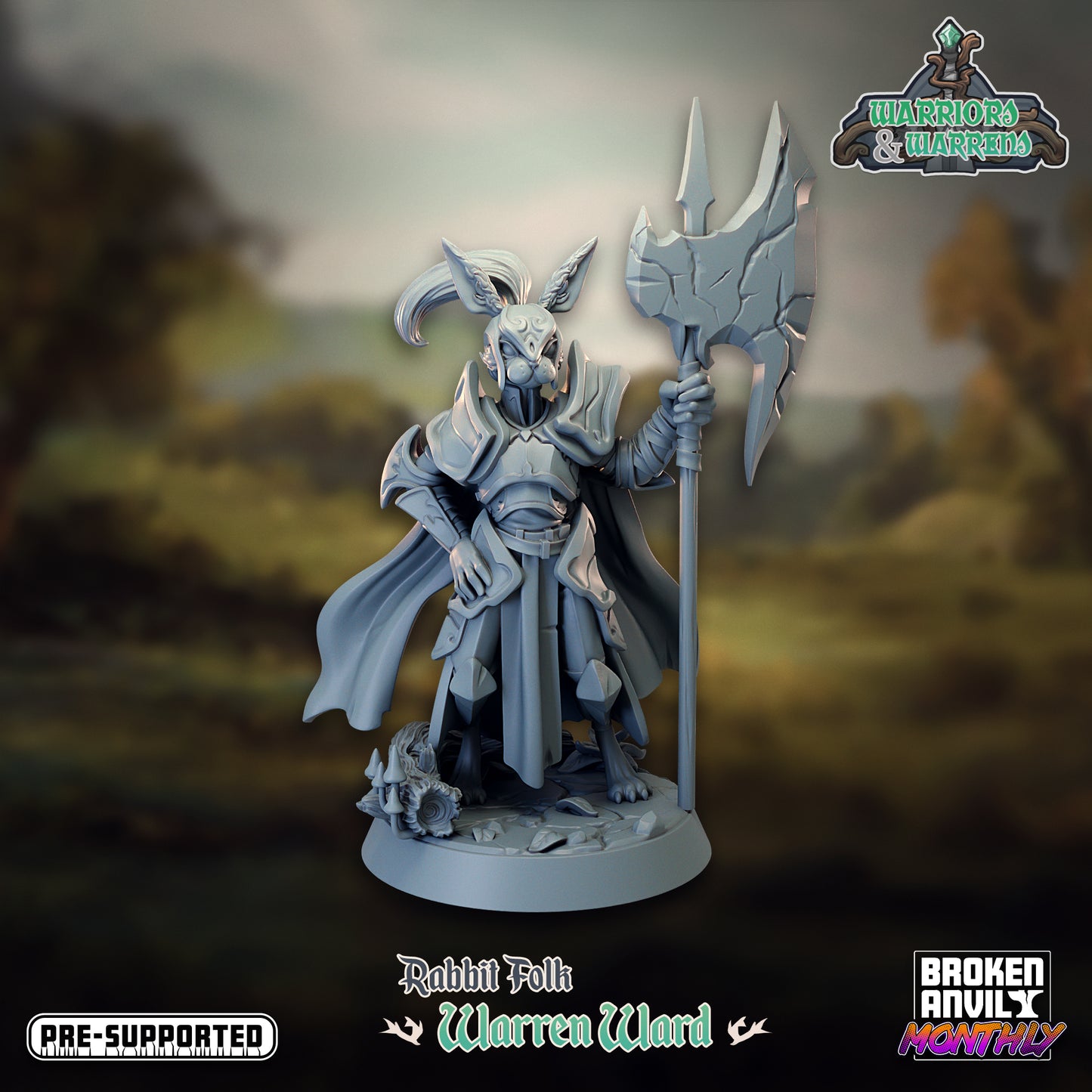 a statue of a man with a horned head holding a sword