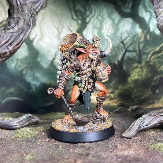 Hobgrob the Brewmaster | 32mm Scale | Medium | Faldorn Hobgoblins | Artisan Guild | TTRPG | Dungeons and Dragons | 8k Quality Miniature