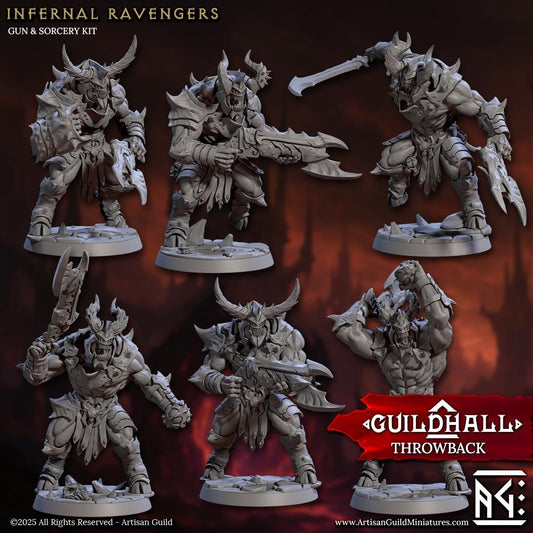Infernal Ravagers | Demon Troops | Guns and Sorcery | Medium | 30mm Base | The Infernal Legion | Artisan Guild | Dungeons and Dragons