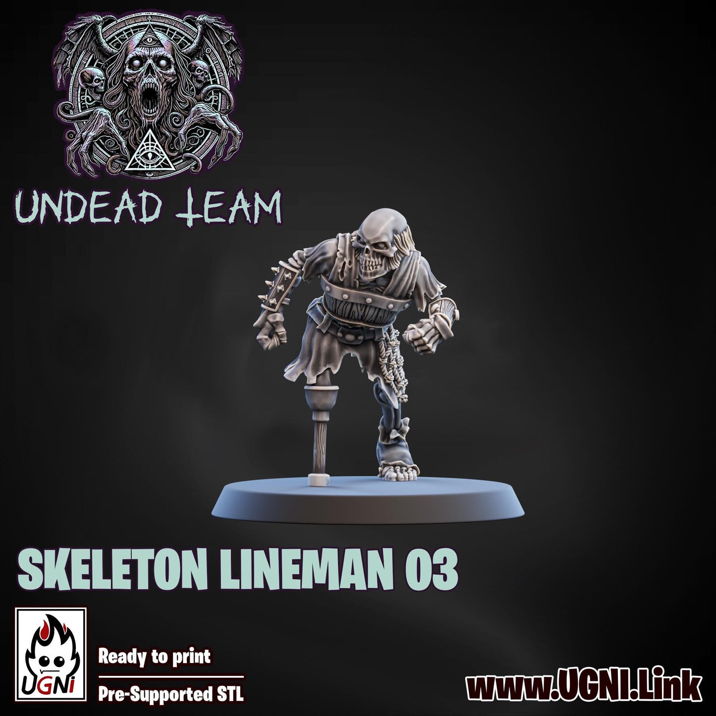 Undead Team Booster Pack | 8 Models | Fantasy Football | Ugni Miniatures