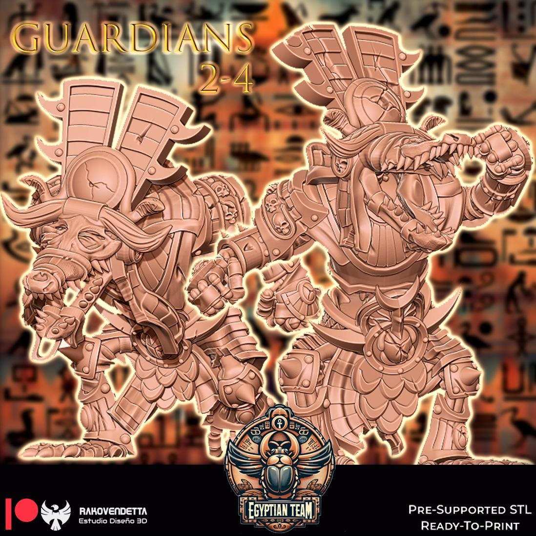 Egyptian Team| Pharoah Team | Fantasy Football | Txarli Factory | 3D Printed Miniature | 8K Quality Resin | Bases Included | TTRPG