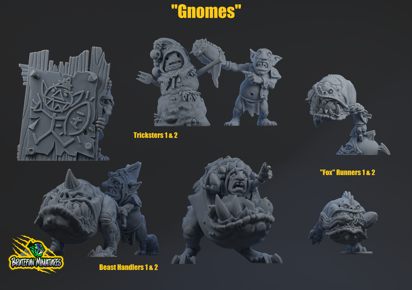 Snottingham Skwurtz | Runt Team | Gnome Booster Option | Fantasy Football | Brutefun Miniatures