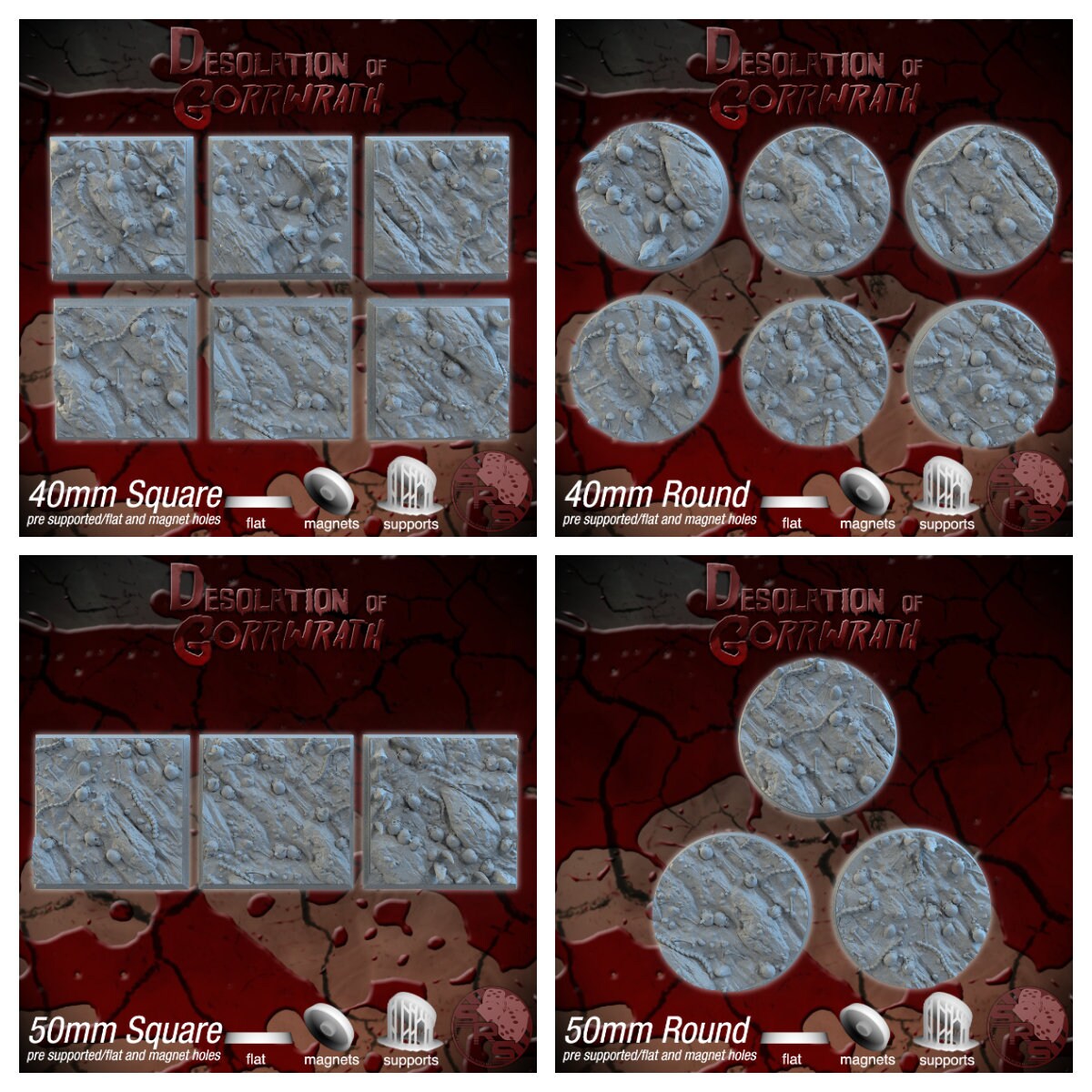 Blood God | Resin Bases | Square and Round | Sync Ratio Systems