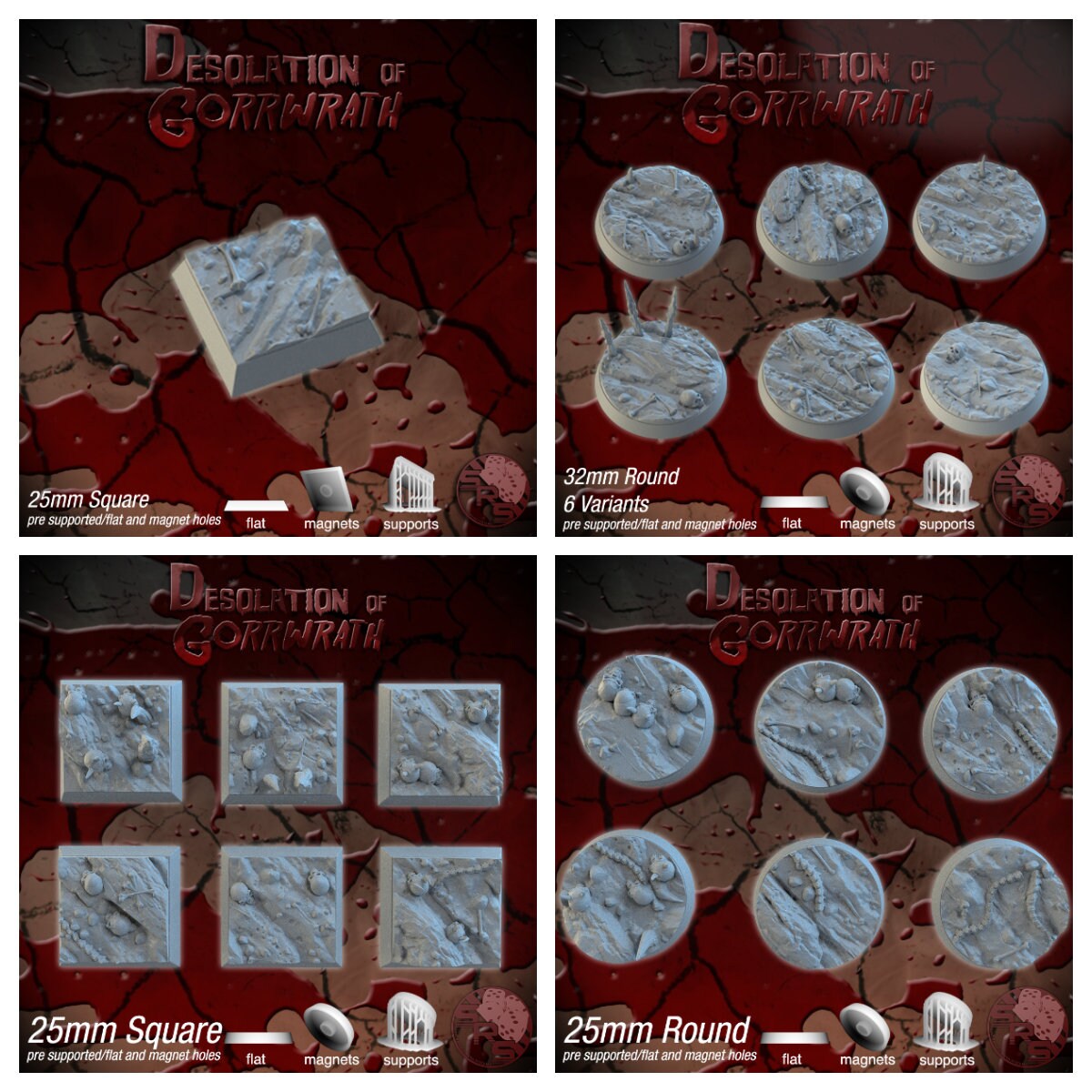 Blood God | Resin Bases | Square and Round | Sync Ratio Systems