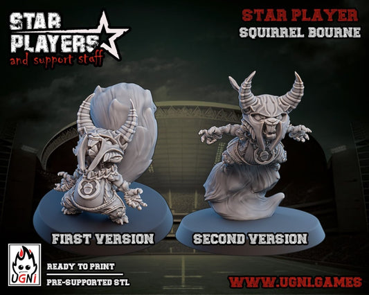 Squirrel Bourne | Squirrel Star Player x 2| Fantasy Football | Ugni Miniatures