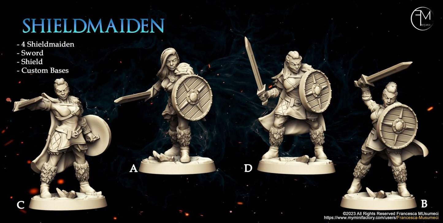 Shieldmaidens | Medium | 32mm | Frost Clan | Francesca Musumeci