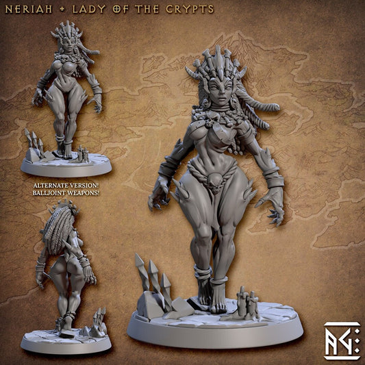 Neriah, Lady of the Crypts | Medium | 32mm Horrors of Rodburg Barrows | AG