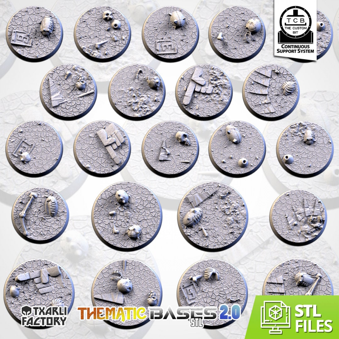 Fantasy Football Base Pack | 32mm and 40mm Bases | Resin Bases | Txarli