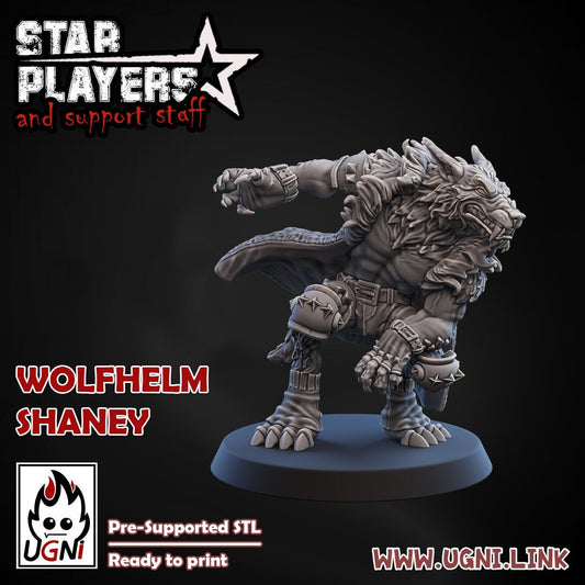 Wolfhelm | Werewolf Star Player | Fantasy Football | Ugni Miniatures