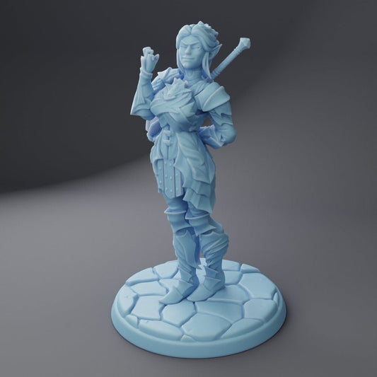 Mindy the Drow Paladin | 32mm | Medium | Dungeons and Dragons | TTRPG | Twin Goddess Miniatures