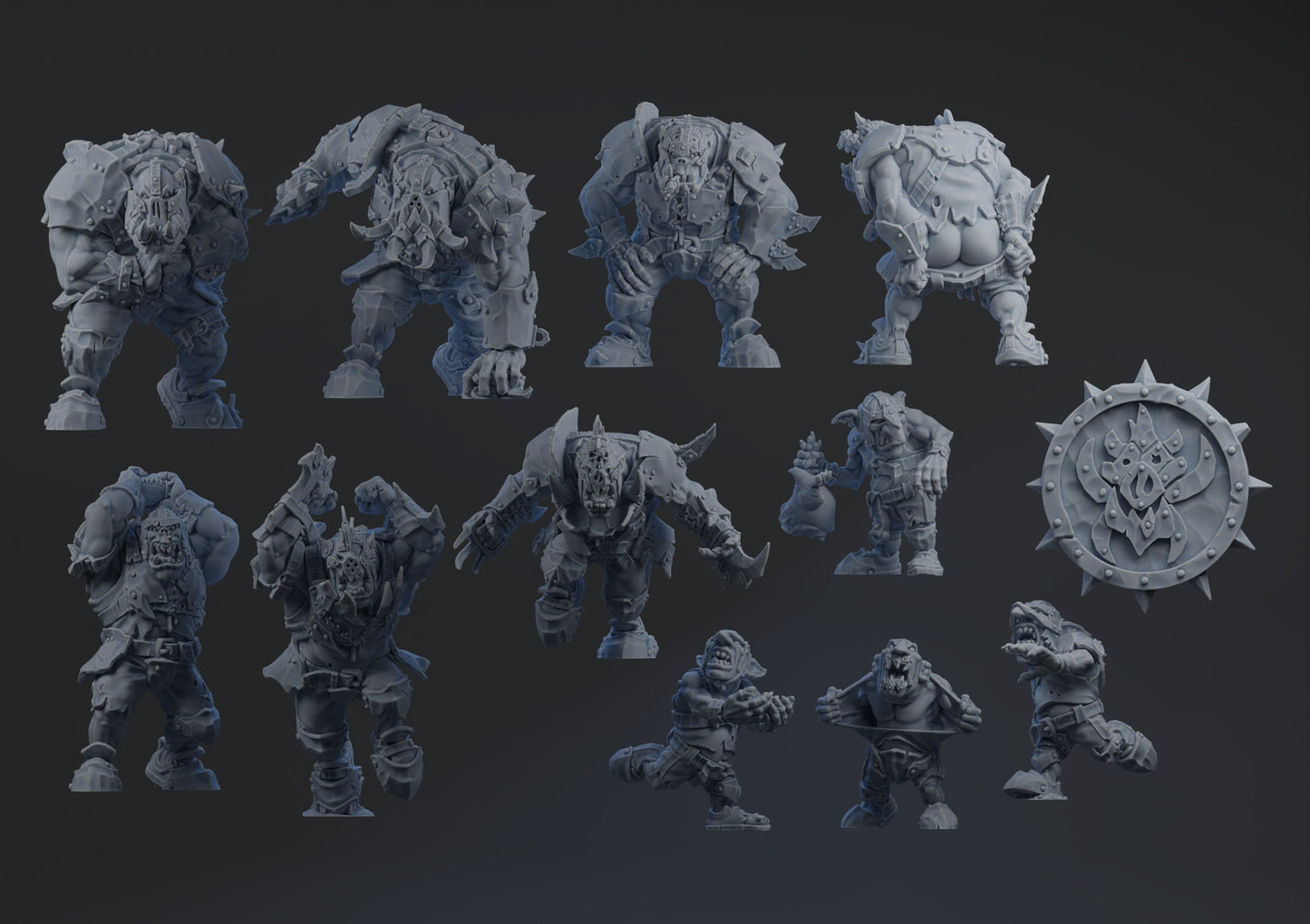 Scrap Orcs Team | Pig Iron Pummelers | Fantasy Football | Brutefun Miniatures | TTRPG | Dungeons and Dragons