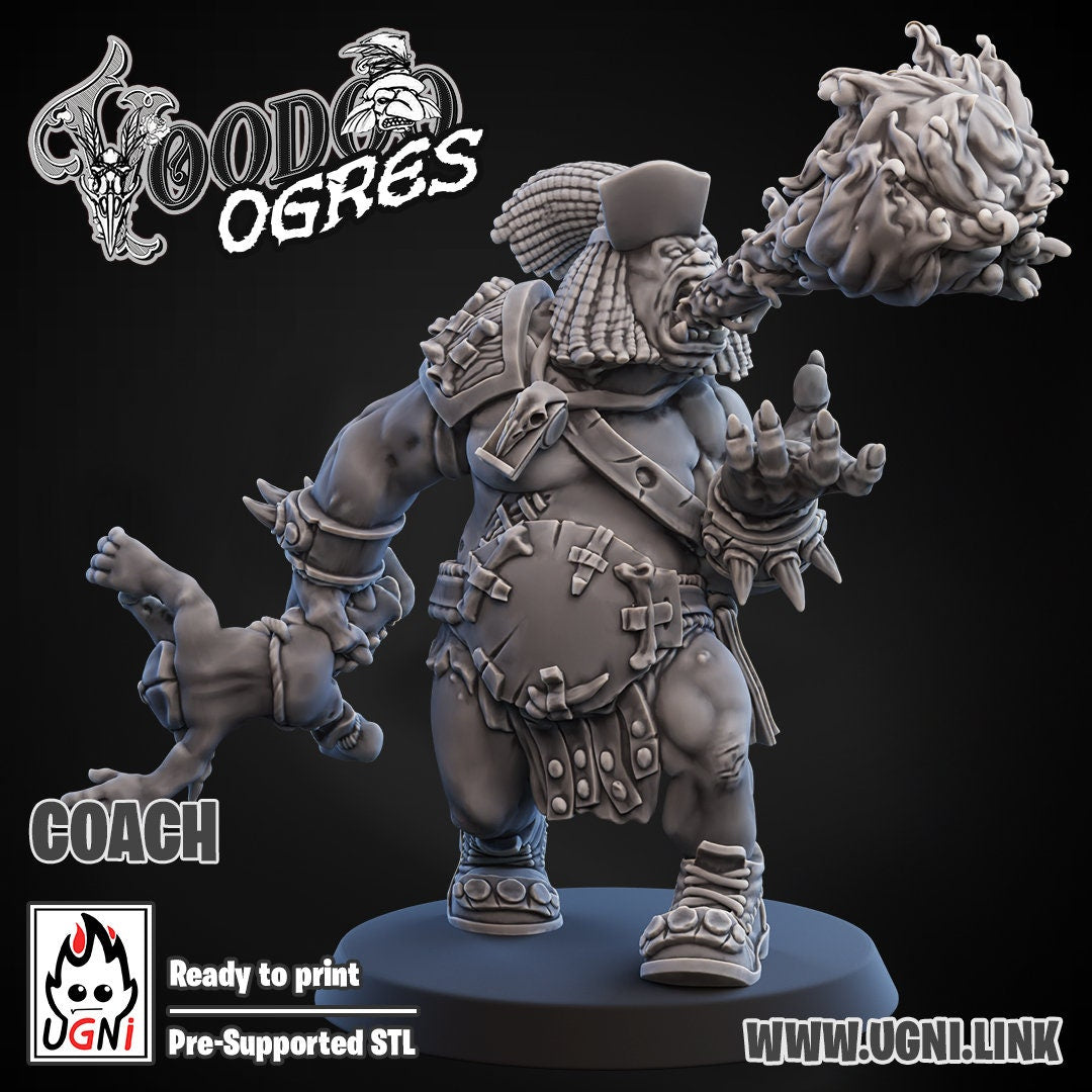 Ogre Woodoo Support Staff | Fantasy Football | Ugni Miniatures