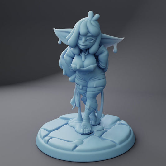 Goo-blin | Slime Goblin | Medium | Twin Goddess Miniatures | Dungeons and Dragons | TTRPG | Pathfinder | Greenskin