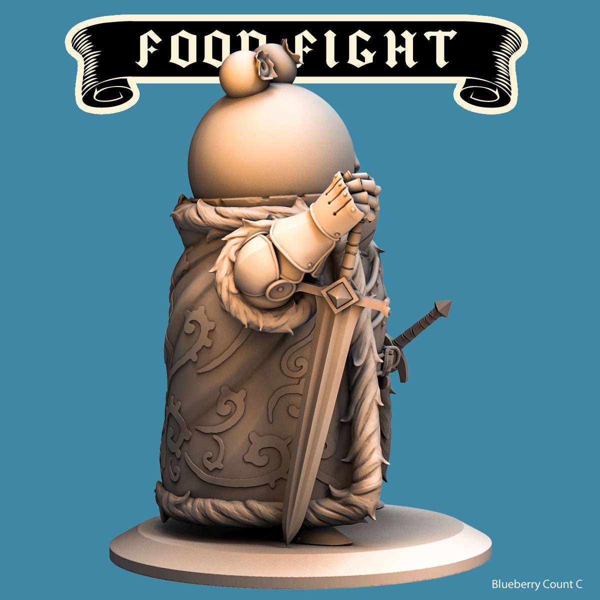 Blueberry Count | Food Fight | 32mm or 75mm Scale | Dungeons and Dragons | Suitable for Children Games