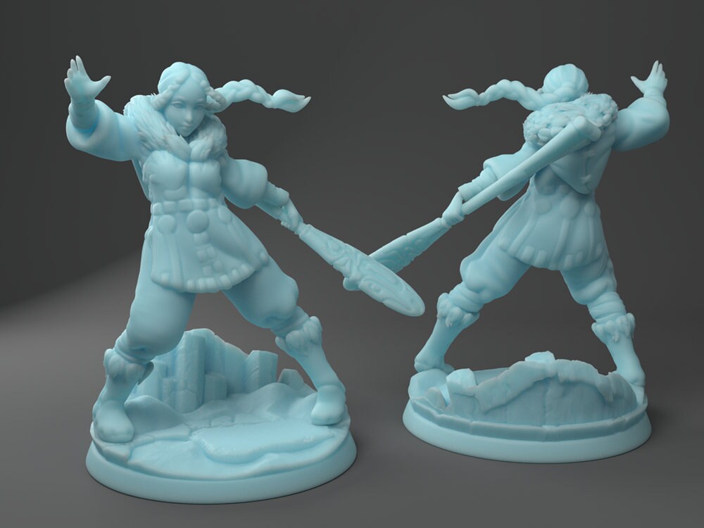 Inuit Wizard | 32mm | Medium | Dungeons and Dragons | TTRPG | Twin Goddess Miniatures