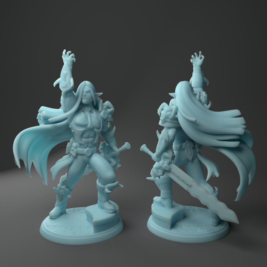 Alistair Glimmergaunt | Elven Oathbreaker Paladin | 32mm | Medium | Dungeons and Dragons | TTRPG | Twin Goddess Miniatures